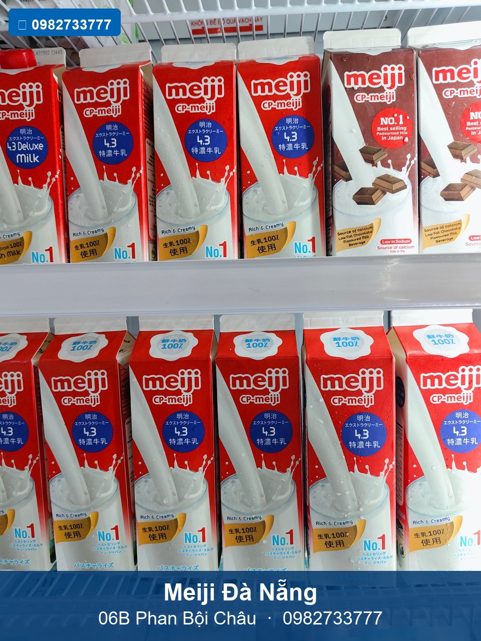 Tủ lạnh sữa Meiji Deluxe và Chocolate tại shop Đà Nẵng